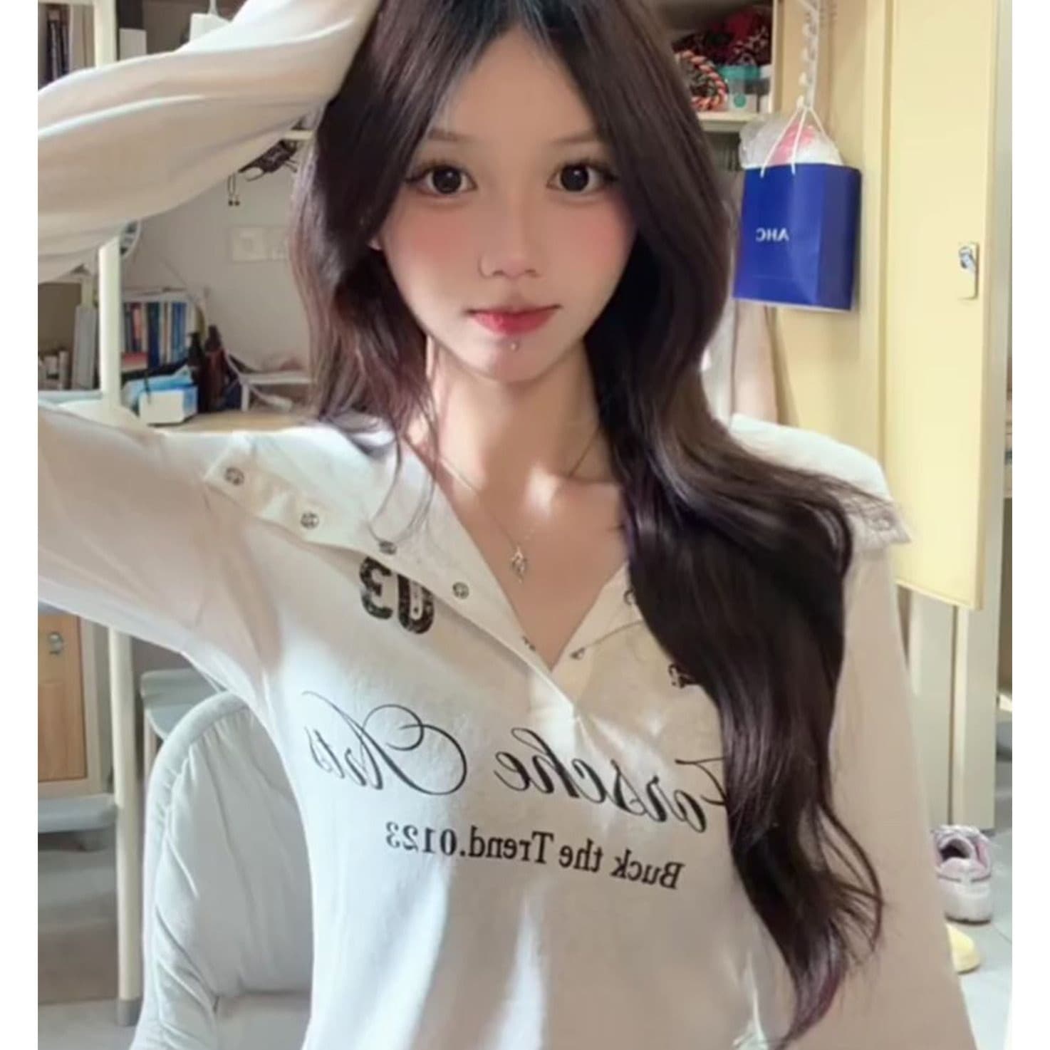 2026 가을 원본 솜씨 이중층 모자 광저우 눈꽃 면 자외선 차단 블라우스 여성 한국 대외 무역 국경 간 폭발 이미지 5
