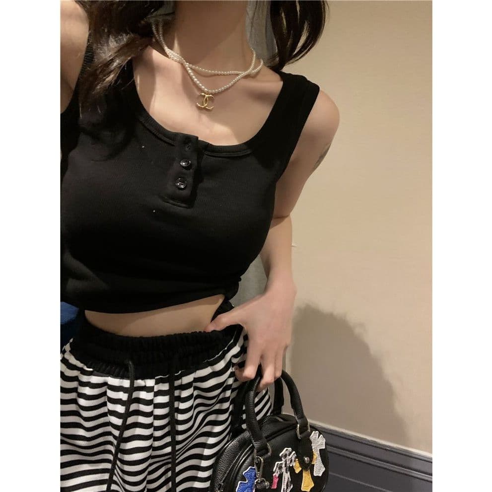 리브 250그램 순수한 욕망 핑크색 달콤한 핫걸 쇼트 스타일 인사이드 가져 가라. 만나는 조끼 여성 디자인 센스 슬립 맨위 이미지 3