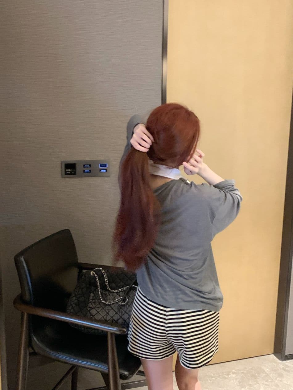 주간 실크 리브 느긋한 오프숄더 긴팔 티셔츠 여성 루즈핏 슬림해 보이는 태양 보호 셔츠 얇은 스타일 맨위 마이크로 ~을 통해 망사 상세 이미지 21