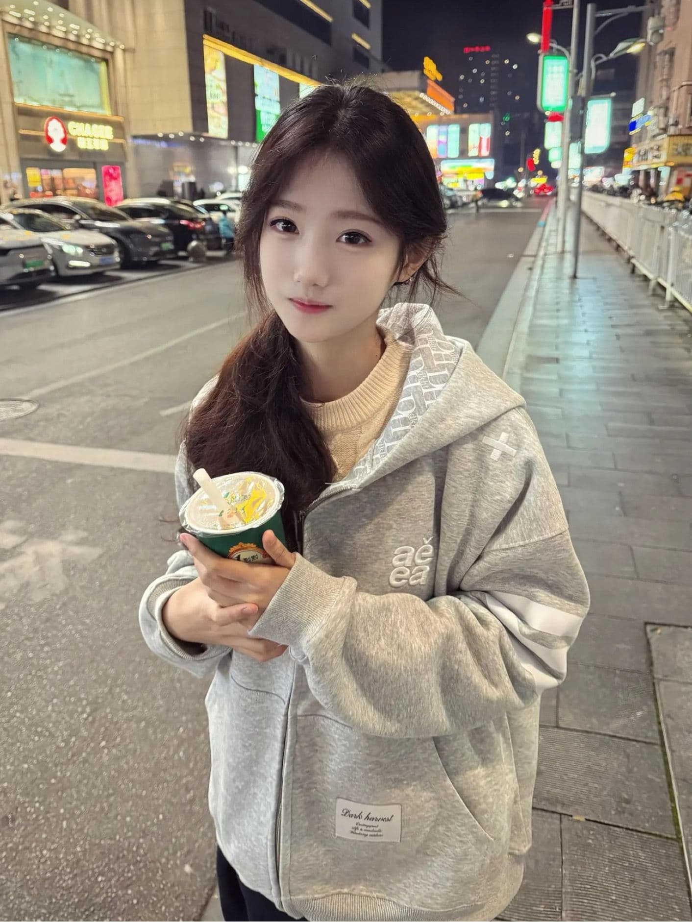 이른 가을 여성 코트 봄과 가을 2026 새로운 폭발 한 부서 후드 가을 후드티 여자 회색 오픈 가디건 맨위 상세 이미지 3