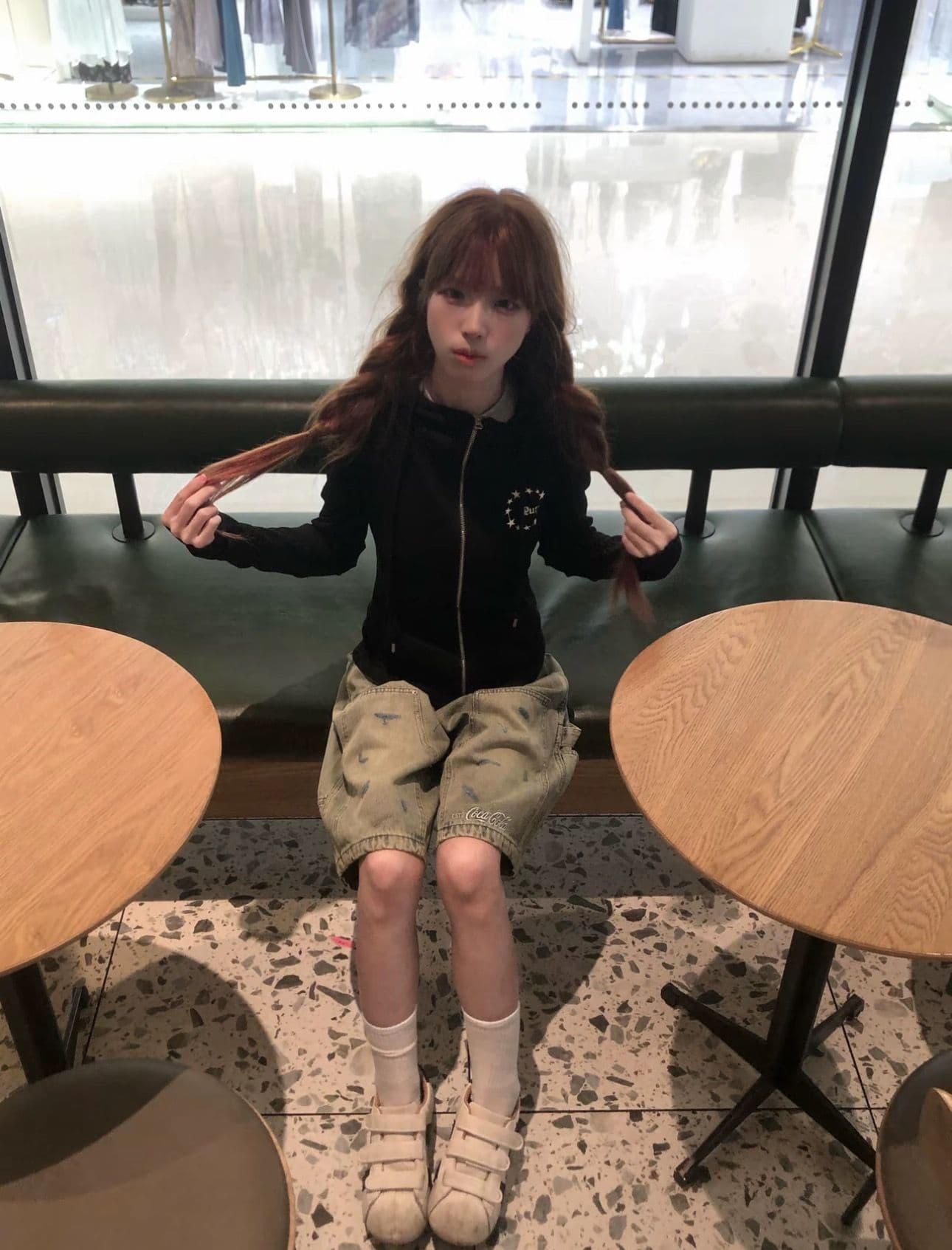 아메리칸 레트로 프린트 후드 티 스웨터 여성 이른 가을 폭발 몸매 가꾸기 달콤한 핫걸 오픈 가디건 쇼트 스타일 조수 브랜드 맨위 상세 이미지 9