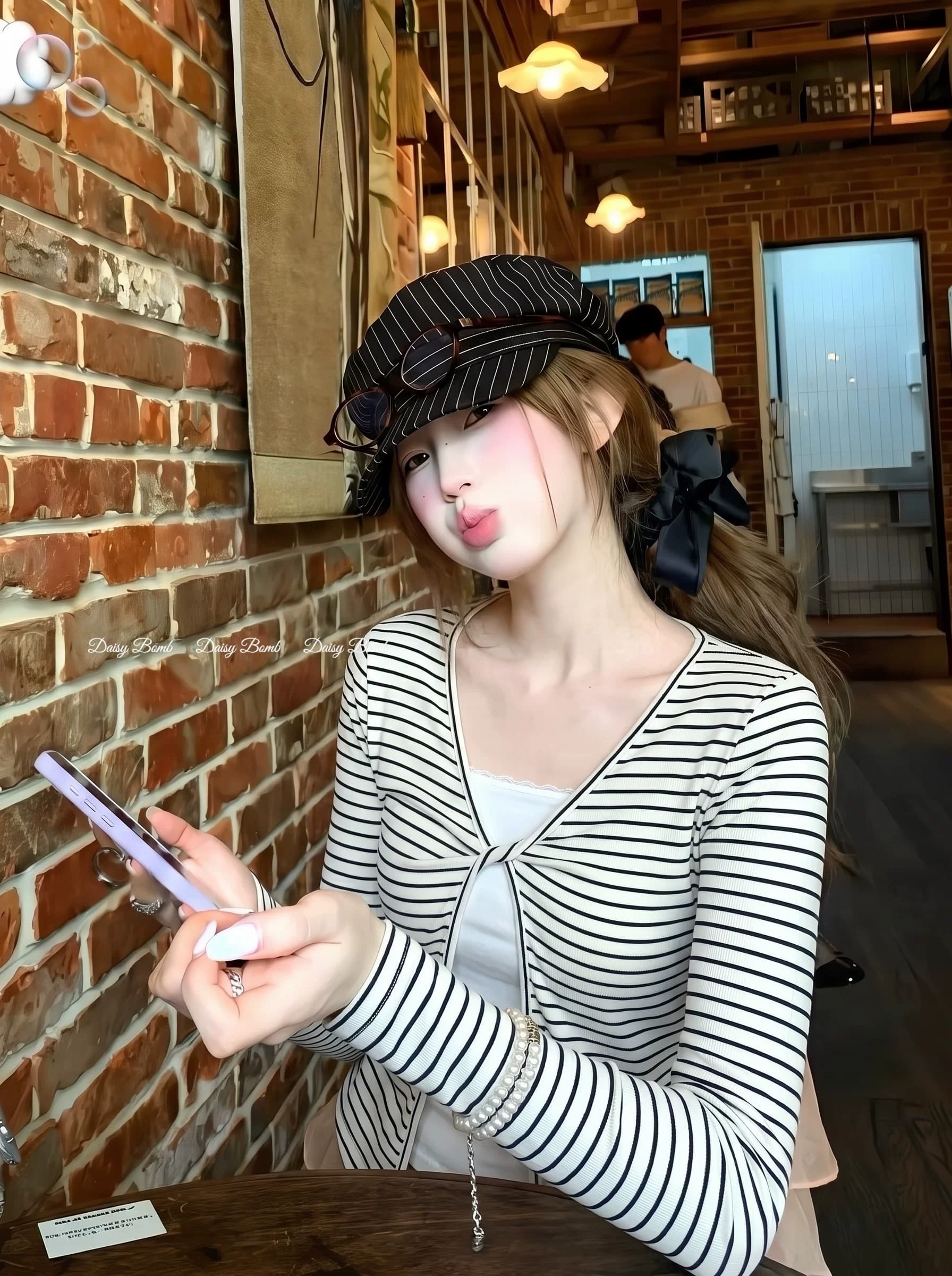 주간 실크 리브 삽입 색상 사람들 면 페이크 레이어드 페이크 레이어드 긴팔 티셔츠 여성 몸매 가꾸기 슬림해 보이는 맨위 한국 대외 무역 폭발 이미지 3