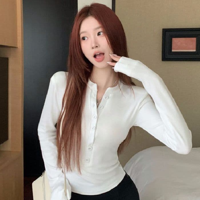 모달 260 그램 사람들 면 순수한 욕망 타이트 V넥 긍정적 인 어깨 긴팔 티셔츠 섹시함 맨위 몸매 가꾸기 한국 대외 무역