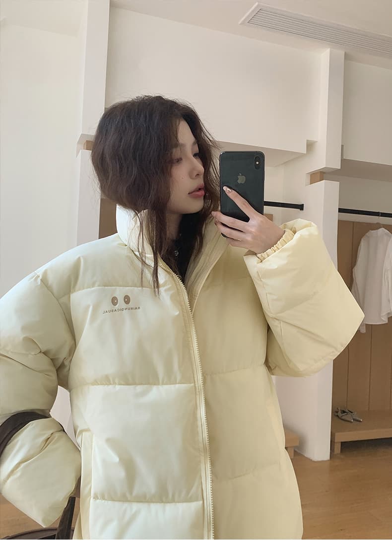 실사 2026 겨울 새로운 빅 사이즈 짧은 여성 면 의류 학생 루즈핏 패딩 재킷 면 옷 느긋한 바람 재킷 상세 이미지 48
