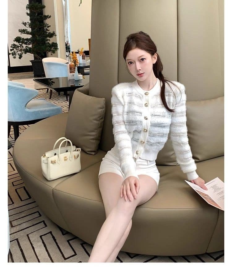 작은 샤넬 스타일 카디건 코트 여성 짧은 새로운 폭발 이른 가을 착용 가져 가라. 고급 센스 품격 다용도 한국 대외 무역 상세 이미지 18