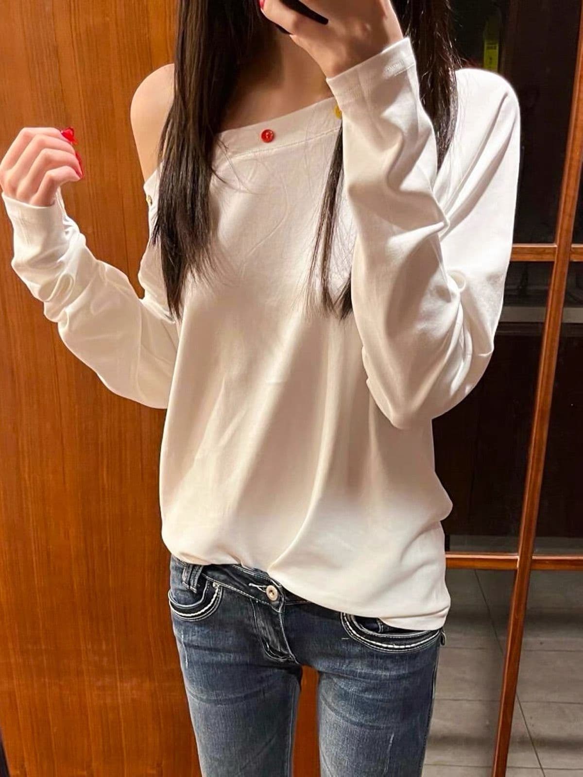 순면 40 1.1 색상 버튼 맨위 루즈핏 긴팔 조수 브랜드 다용도 기본 셔츠 한국 대외 무역 국경 간 상세 이미지 4