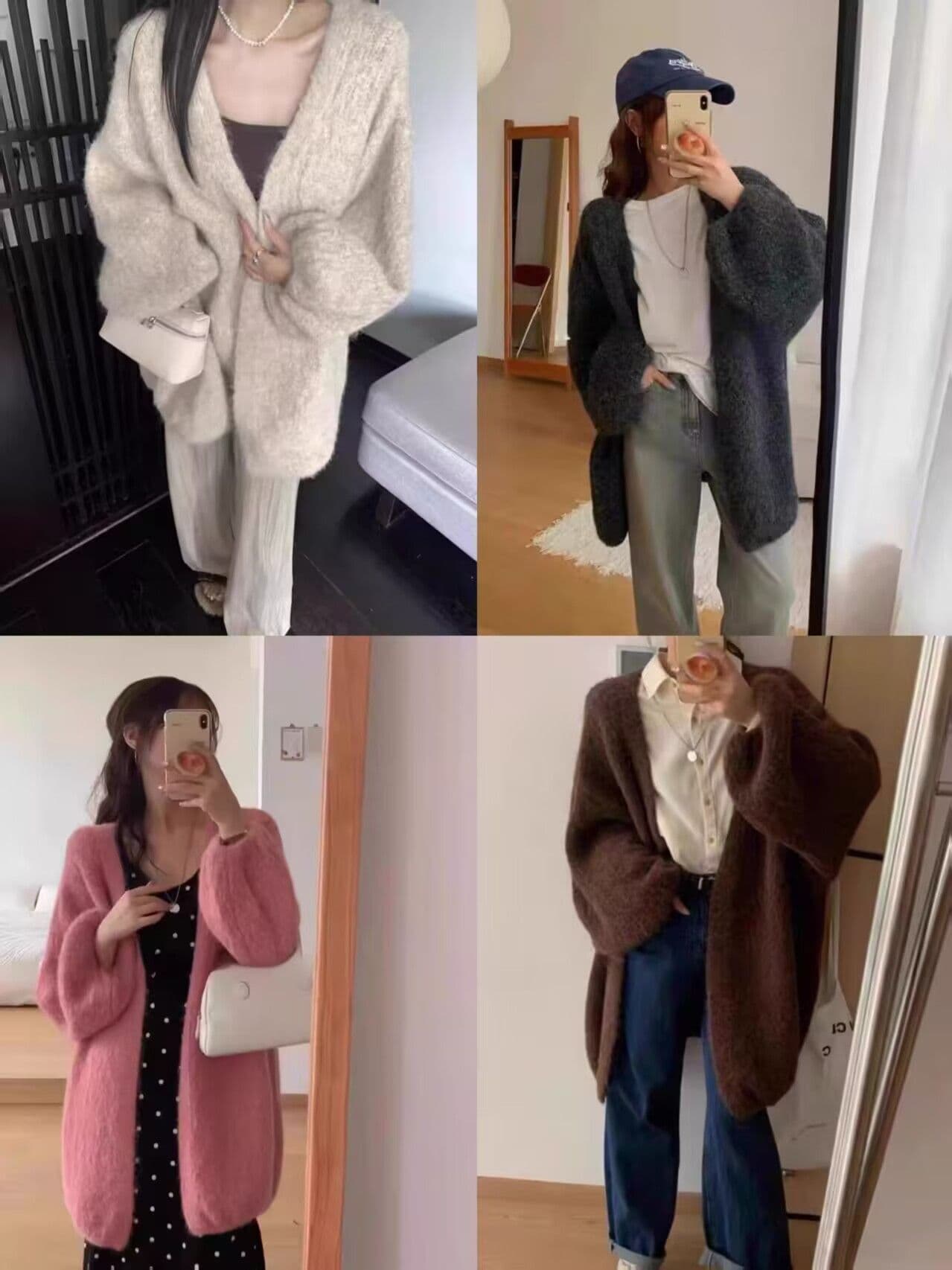 한 부서 느긋한 바람 부드러운 찹쌀 스웨터 여성 코트 가을 겨울 루즈핏 대 에디션 두꺼운 외국 가스 니트 오픈 가디건 외부 가져 가라. 이미지 3