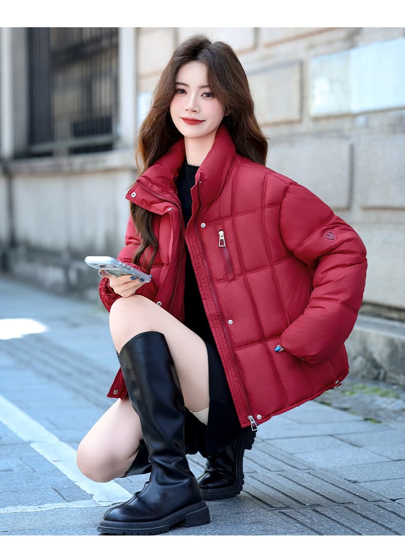 실사 아래 면화 의류 여성 겨울 2026 년 새로운 빅 사이즈 지방 mm 패딩 재킷 면 옷 목화 진딧물 두꺼운 재킷 상세 이미지 28