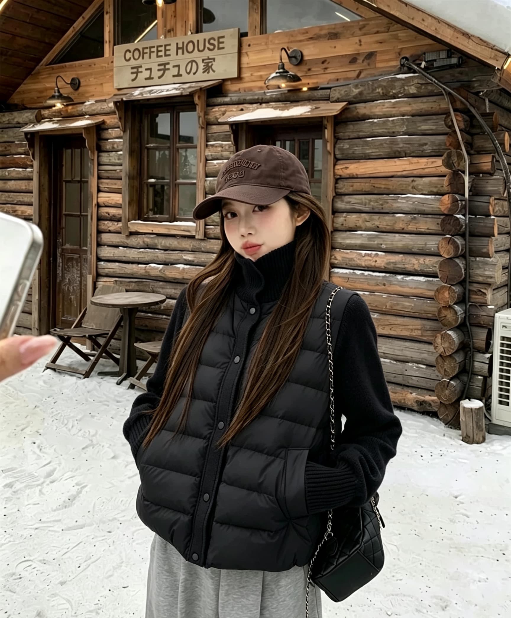 니트 스탠드 칼라 패치워크 다운 재킷 여성 짧은 2026 년 겨울 새로운 작은 키 얇고 가벼운 갈비 살 만나는 재킷 상세 이미지 6