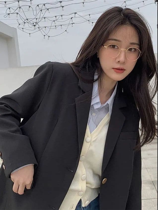 2026 정장 여성 경력 긍정적 인 로드 중 대학생 가을 품격 고급 검정색 작은 정장 면접 작업복 이미지 2