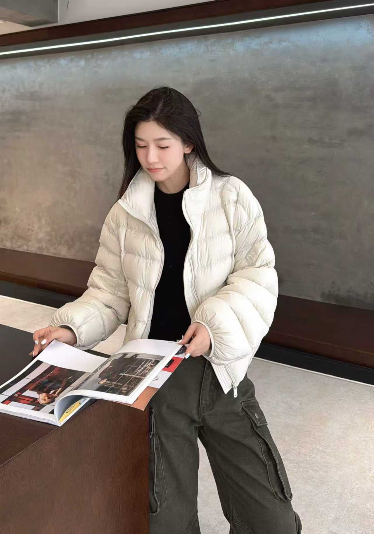 가위 구름 스탠드 칼라 갈비 살 면 의류 여성 겨울 새로운 얇고 가벼운 작은 키 쇼트 스타일 야외 캐주얼 보온 여성 코트 상세 이미지 16