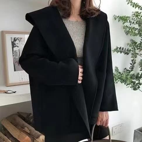 단면 모직 코트 가을 겨울 다용도 작은 샤넬 스타일 짧은 개인 프랑스식 망토 모직 외투 여자 학생 쇼트 스타일 이미지 2