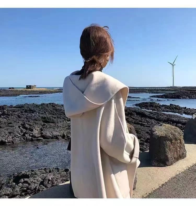 단면 모직 코트 가을 겨울 다용도 작은 샤넬 스타일 짧은 개인 프랑스식 망토 모직 외투 여자 학생 쇼트 스타일 상세 이미지 7