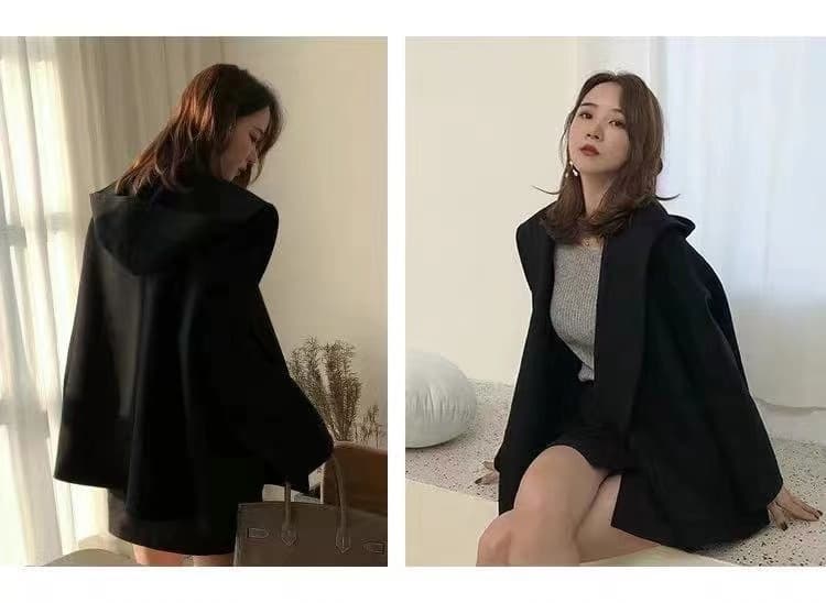 단면 모직 코트 가을 겨울 다용도 작은 샤넬 스타일 짧은 개인 프랑스식 망토 모직 외투 여자 학생 쇼트 스타일 상세 이미지 20
