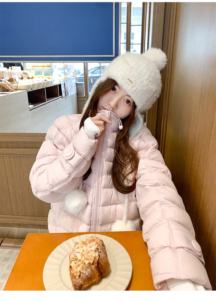 한국 스타일 루즈핏 다운 재킷 여성 갈비 살 버블 푸 내부 및 외부 같은 재료 거북이 쇼트 스타일 코튼 자켓 대외 무역 외부 싱글 폭발 상세 이미지 7