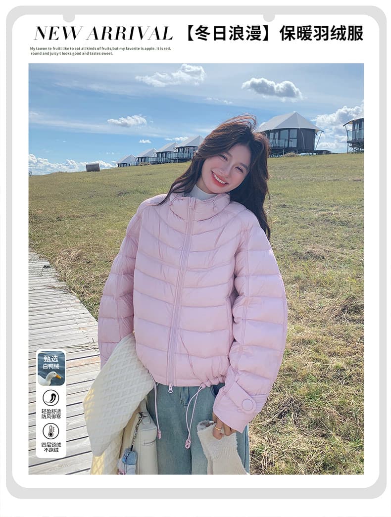 한국 스타일 루즈핏 다운 재킷 여성 갈비 살 버블 푸 내부 및 외부 같은 재료 거북이 쇼트 스타일 코튼 자켓 대외 무역 외부 싱글 폭발 상세 이미지 22