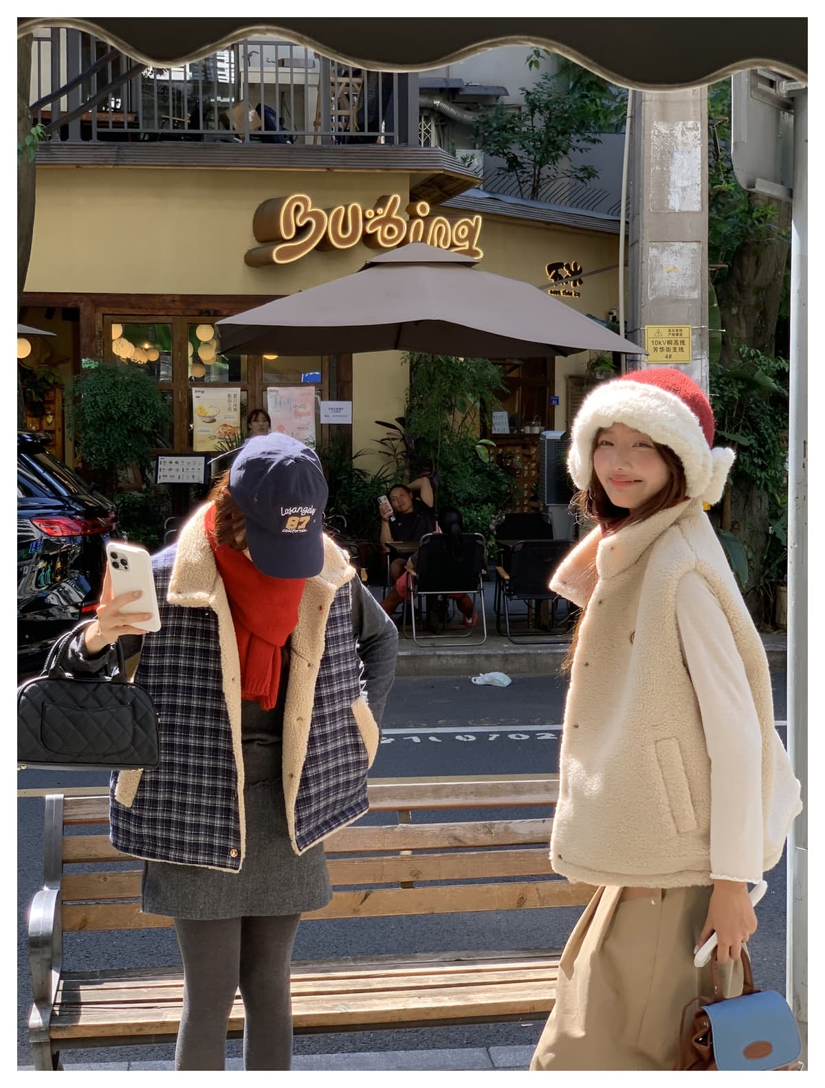 아메리칸 디자인 센스 양면 착용 체크무늬 플리스 면 옷 베스트 가을 겨울 루즈핏 캐주얼 보온 재킷 상세 이미지 16
