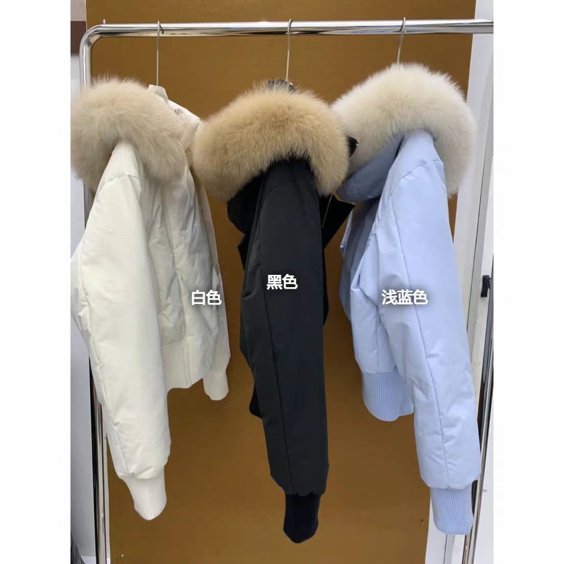 블루스 순간 여우 모피 칼라 쇼트 스타일 자이언트 잘 생긴 다운 재킷 여성 머저리 작은 키 재킷 새로운 코튼 자켓 이미지 5