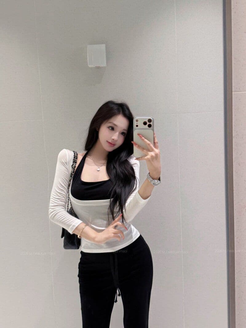 사람들 면 가슴 패드 순수한 욕망 순수한 욕망 마이크로 ~을 통해 반팔 티셔츠 행침 목 캐미솔 여름 캐주얼 투피스 세트 상세 이미지 13