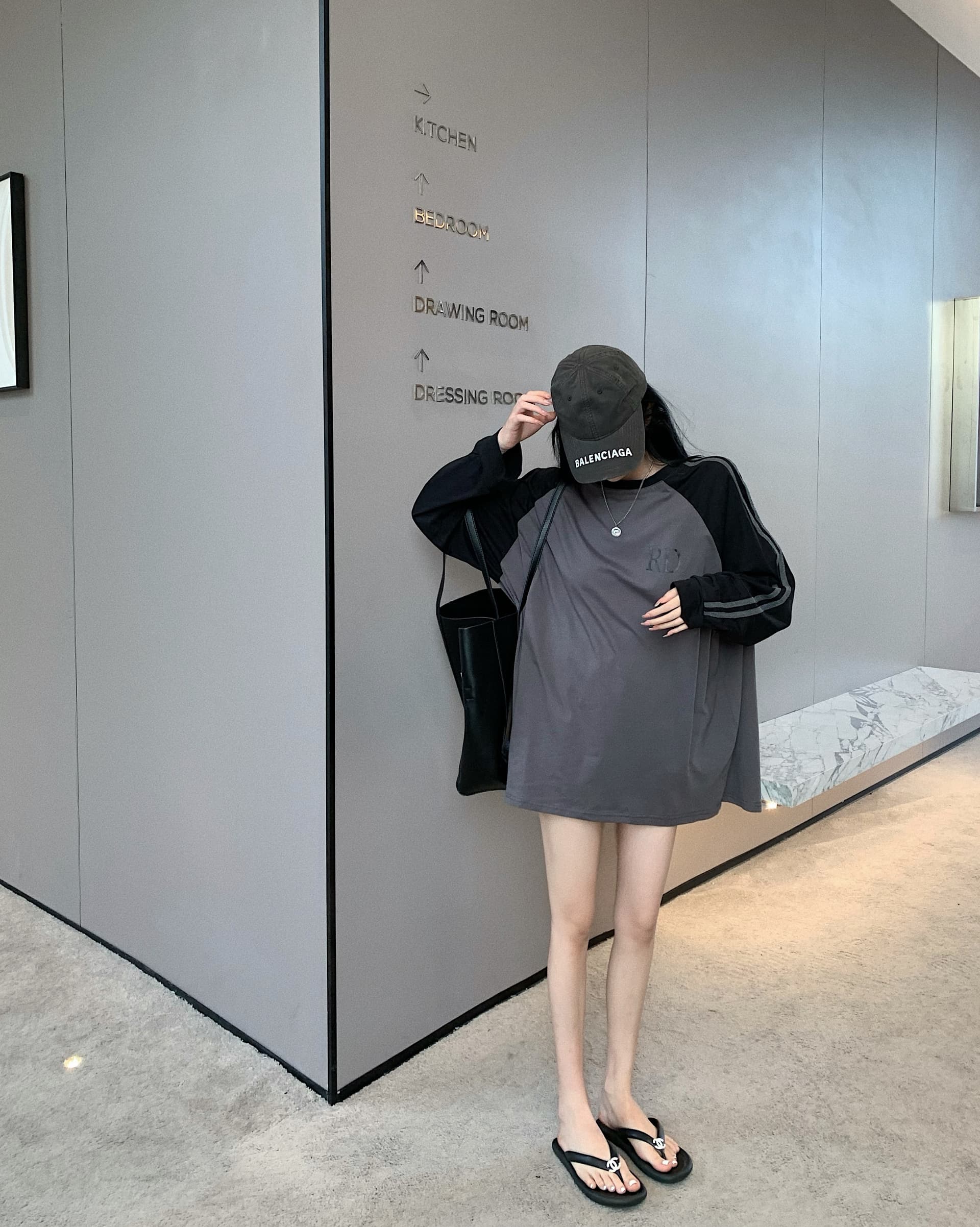 있음 선적 순면 좋은 품질 봄 가을 새로운 와이드 디자인 센스 삽입 어깨 티셔츠 학생 한국 대외 무역 상세 이미지 11