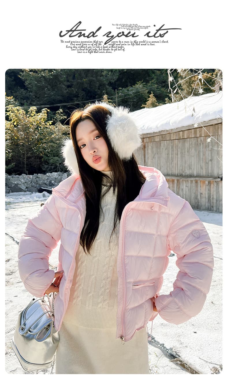 실사 가위 구름 후드 갈비 살 면 의류 여성 겨울 얇고 가벼운 작은 키 야외 캐주얼 보온 여성 코트 상세 이미지 29