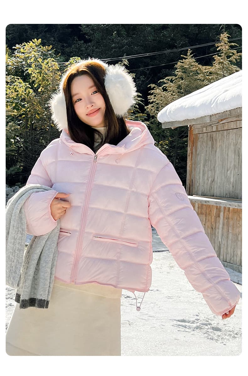 실사 가위 구름 후드 갈비 살 면 의류 여성 겨울 얇고 가벼운 작은 키 야외 캐주얼 보온 여성 코트 상세 이미지 30