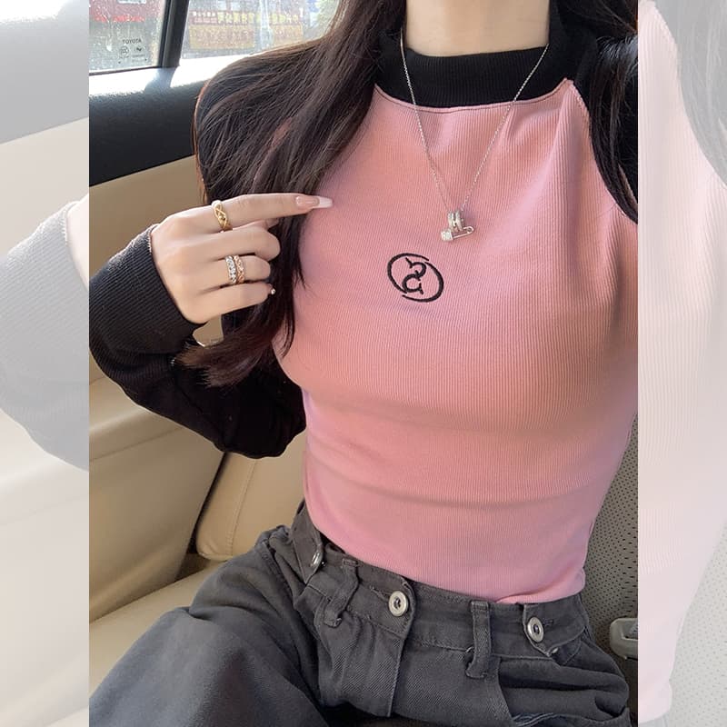 있음 선적 순면 210 그램 92 면 8 암모니아 Lun 긴팔 새로운 몸매 가꾸기 맨위 여성 한국 대외 무역 이미지 4