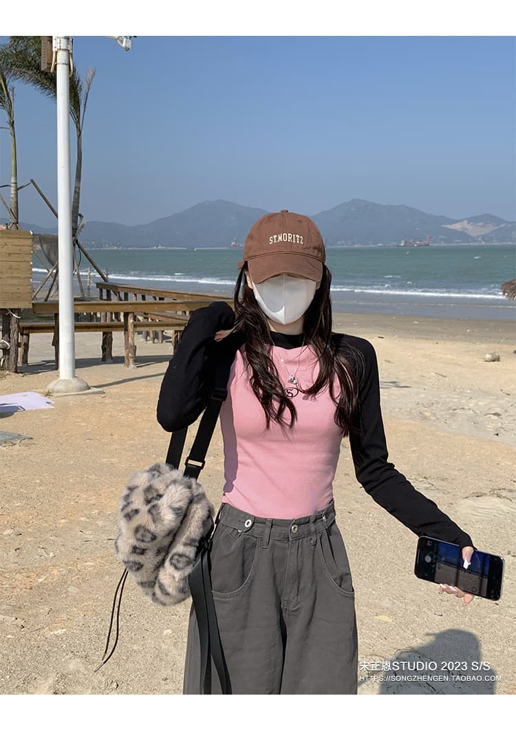 있음 선적 순면 210 그램 92 면 8 암모니아 Lun 긴팔 새로운 몸매 가꾸기 맨위 여성 한국 대외 무역 상세 이미지 3