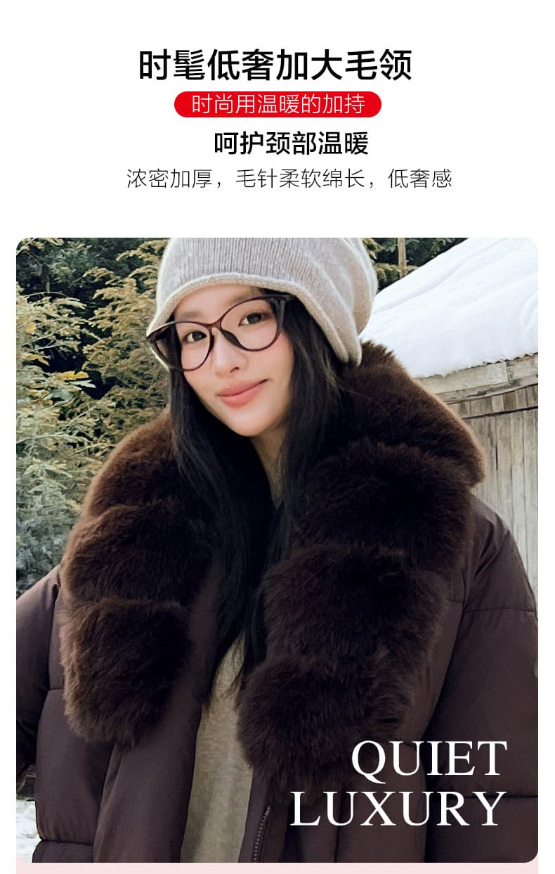실사 품격 명문 여성 바람 재킷 고급 품격 허리 수축 후드 면 옷 스키복 둘 착용 두꺼운 면 의류 여성 상세 이미지 6