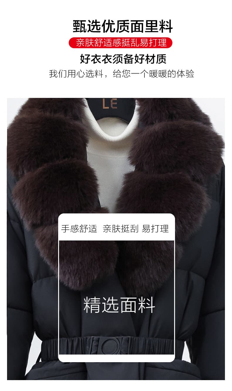 실사 품격 명문 여성 바람 재킷 고급 품격 허리 수축 후드 면 옷 스키복 둘 착용 두꺼운 면 의류 여성 상세 이미지 11