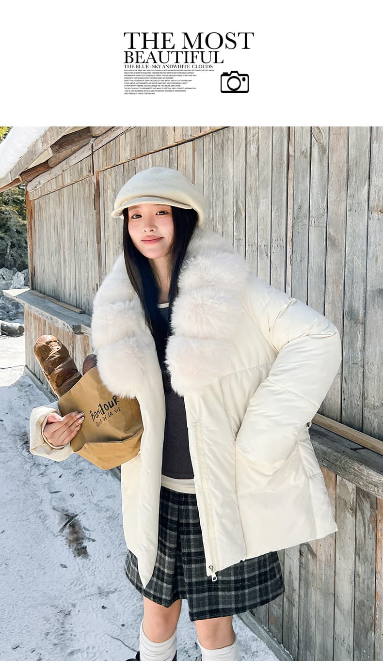 실사 품격 명문 여성 바람 재킷 고급 품격 허리 수축 후드 면 옷 스키복 둘 착용 두꺼운 면 의류 여성 상세 이미지 19