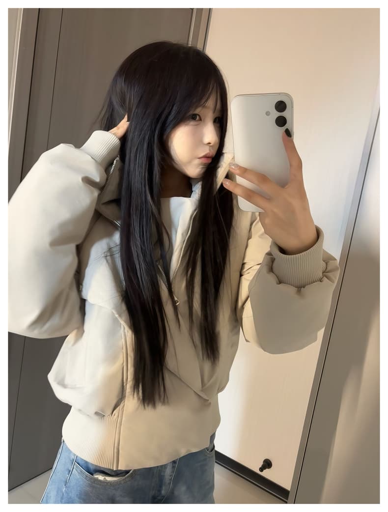 블루스 순간 여우 모피 칼라 쇼트 스타일 자이언트 잘 생긴 다운 재킷 여성 머저리 작은 키 재킷 새로운 코튼 자켓 상세 이미지 17