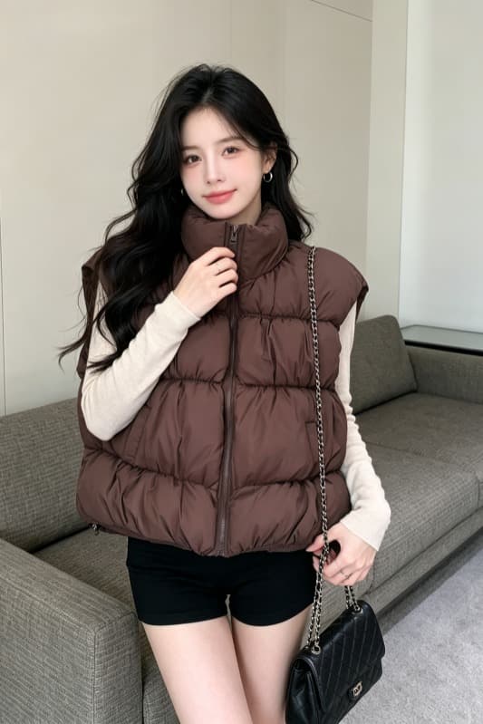 2026 새로운 umoumo 우 버섯 부드러운 다용도 트위스트 꽃 모직물 패치워크 후드 모피 칼라 허리 수축 아래 면화 의류 이미지 6