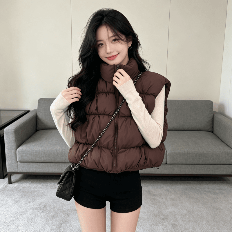 2026 새로운 umoumo 우 버섯 부드러운 다용도 트위스트 꽃 모직물 패치워크 후드 모피 칼라 허리 수축 아래 면화 의류 상세 이미지 20