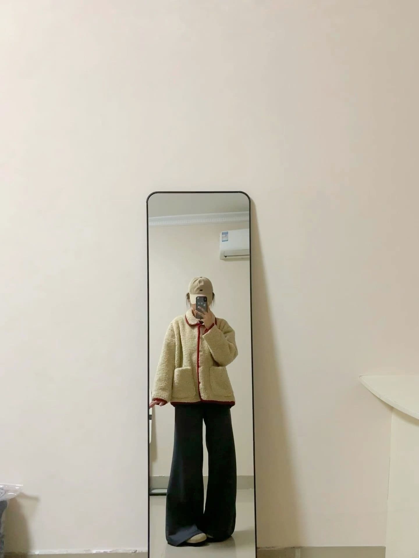 원본 원단 560 그램 한 번 작은 짭짤한 폴로 칼라 두꺼운 양털 플리스 여성 가을 겨울 빨간색 짧은 외투 보온 상세 이미지 8