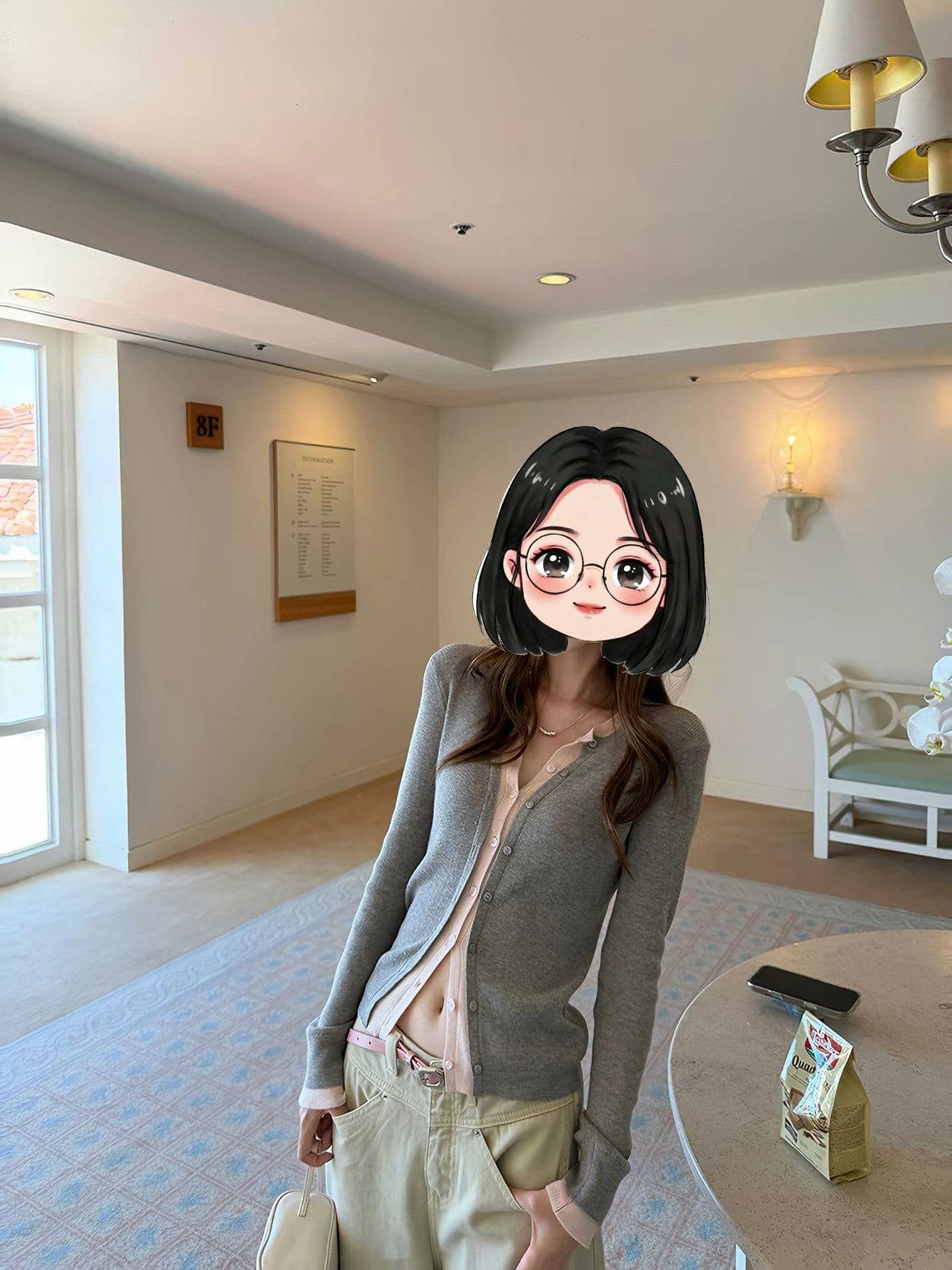 이른 가을 한 부서 chic 착용 가져 가라. 페이크 레이어드 맨위 여성 2026 가을 새로운 몸매 가꾸기 슬림해 보이는 패치워크 색상 니트 오픈 가디건 상세 이미지 5