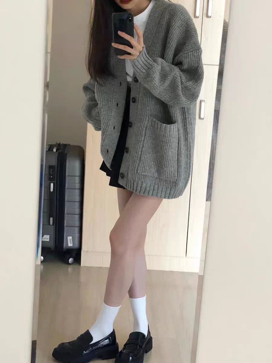 느긋한 바람 스웨터 코트 여성 의류 가을 겨울철 새로운 니트 오픈 가디건 착용 가져 가라. 고급 센스 상세 이미지 2