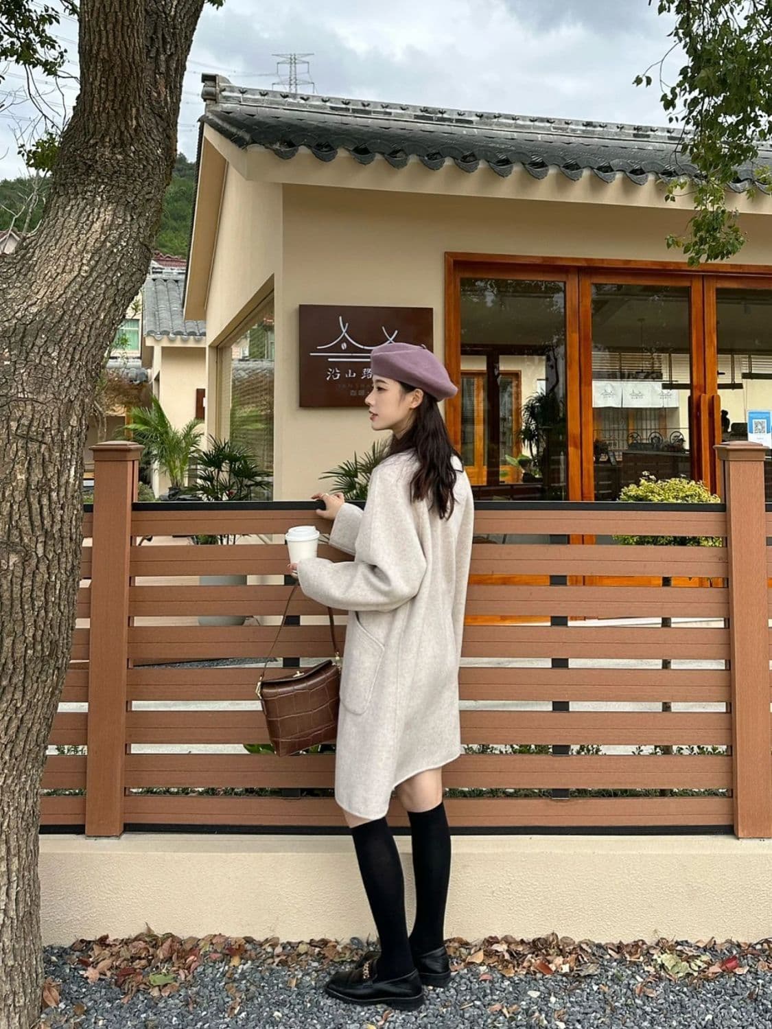 작은 샤넬 스타일 모직 여성 코트 봄 가을 새로운 폭발 소금 부서 빛 요리 한 바람 작은 키 두꺼운 롱 코트 코트 상세 이미지 2
