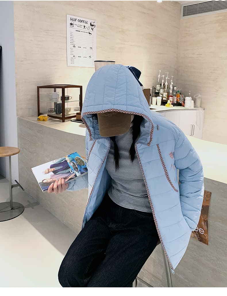 한 부서 눈꽃 갈비 살 아래 면화 의류 여성 새로운 겨울 두꺼운 작은 키 달콤함 쇼트 스타일 보온 면 옷 재킷 상세 이미지 29