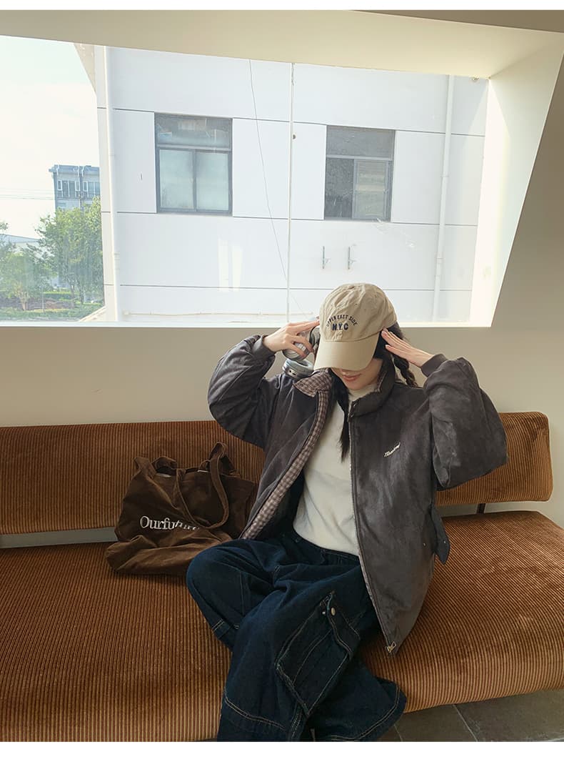 실사 2026 겨울 새로운 아메리칸 미니멀리즘 짧은 외투 다운 재킷 여성 작은 키 루즈핏 다용도 스탠드 칼라 면 의류 상세 이미지 34