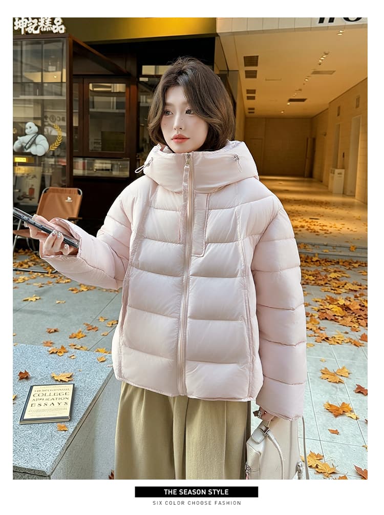 실사 우유 씽 하는 소리 면 의류 여성 새로운 한국 스타일 캐주얼 가을 겨울철 후드 재킷 트렌디 2026 학원 스타일 면 옷 상세 이미지 18