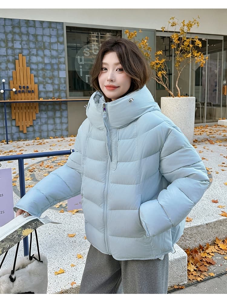 실사 우유 씽 하는 소리 면 의류 여성 새로운 한국 스타일 캐주얼 가을 겨울철 후드 재킷 트렌디 2026 학원 스타일 면 옷 상세 이미지 21