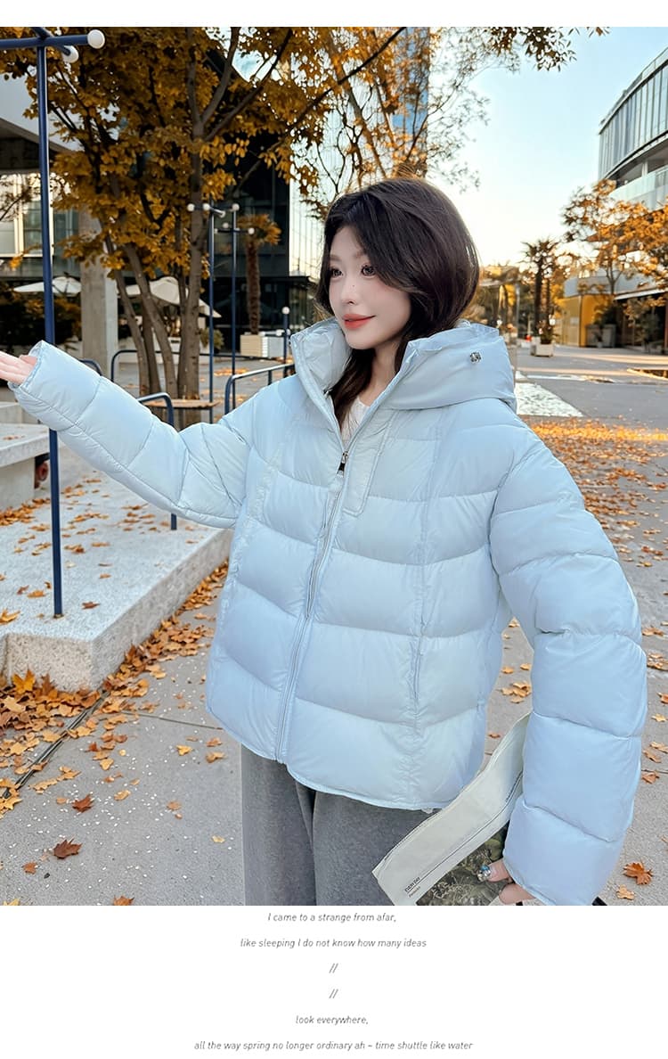 실사 우유 씽 하는 소리 면 의류 여성 새로운 한국 스타일 캐주얼 가을 겨울철 후드 재킷 트렌디 2026 학원 스타일 면 옷 상세 이미지 24