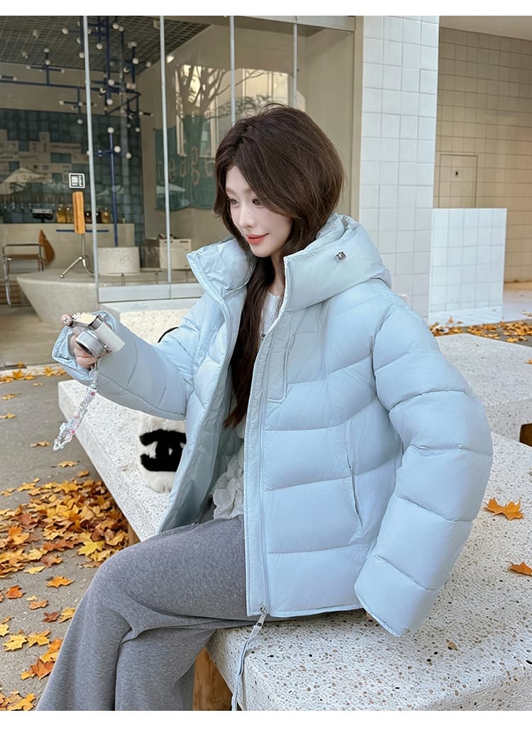실사 우유 씽 하는 소리 면 의류 여성 새로운 한국 스타일 캐주얼 가을 겨울철 후드 재킷 트렌디 2026 학원 스타일 면 옷 상세 이미지 26