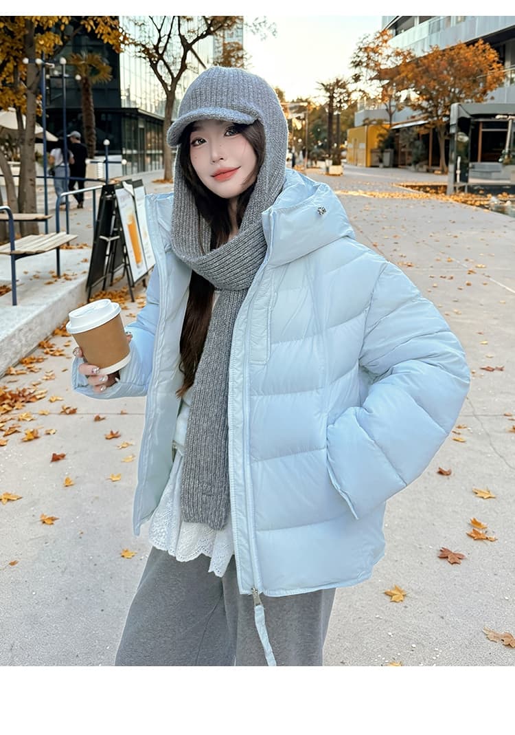 실사 우유 씽 하는 소리 면 의류 여성 새로운 한국 스타일 캐주얼 가을 겨울철 후드 재킷 트렌디 2026 학원 스타일 면 옷 상세 이미지 27