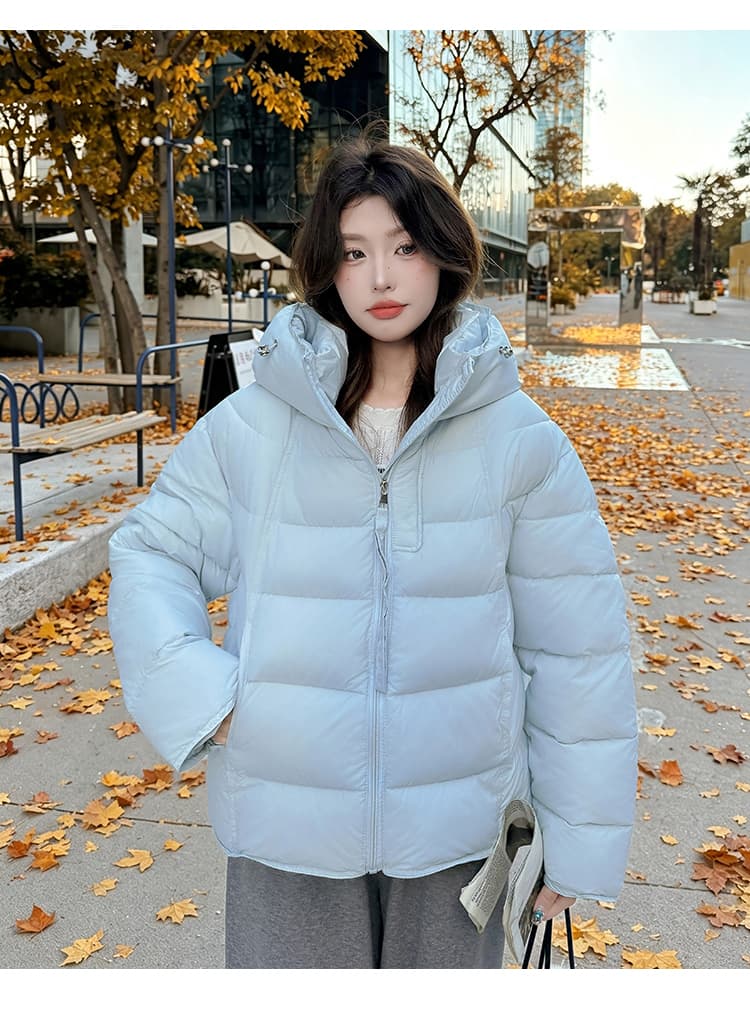 실사 우유 씽 하는 소리 면 의류 여성 새로운 한국 스타일 캐주얼 가을 겨울철 후드 재킷 트렌디 2026 학원 스타일 면 옷 상세 이미지 28