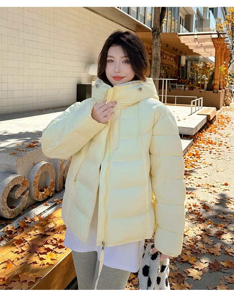 실사 우유 씽 하는 소리 면 의류 여성 새로운 한국 스타일 캐주얼 가을 겨울철 후드 재킷 트렌디 2026 학원 스타일 면 옷 상세 이미지 37