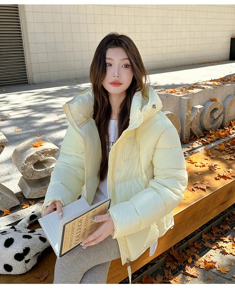 실사 우유 씽 하는 소리 면 의류 여성 새로운 한국 스타일 캐주얼 가을 겨울철 후드 재킷 트렌디 2026 학원 스타일 면 옷 상세 이미지 38