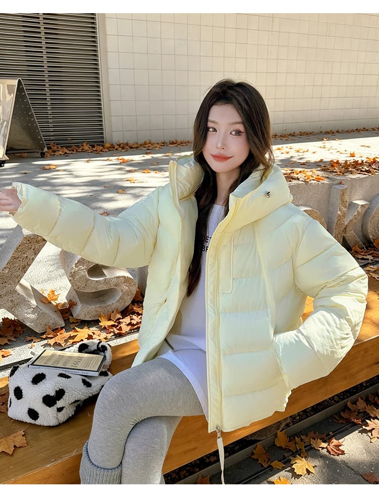 실사 우유 씽 하는 소리 면 의류 여성 새로운 한국 스타일 캐주얼 가을 겨울철 후드 재킷 트렌디 2026 학원 스타일 면 옷 상세 이미지 39