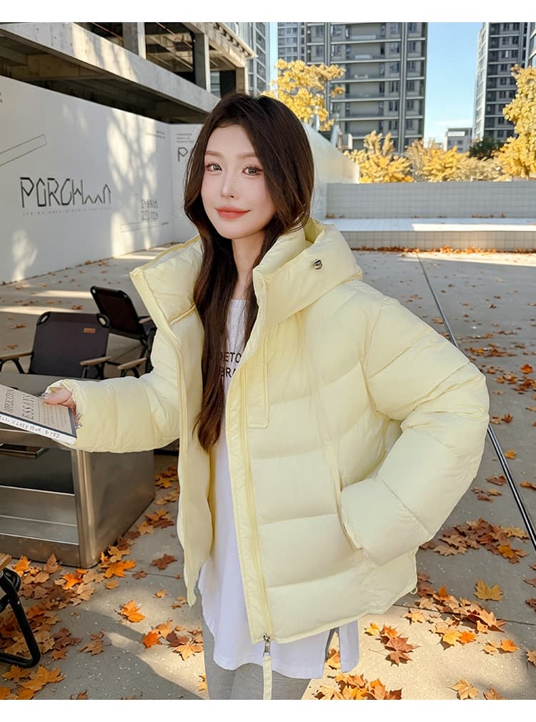 실사 우유 씽 하는 소리 면 의류 여성 새로운 한국 스타일 캐주얼 가을 겨울철 후드 재킷 트렌디 2026 학원 스타일 면 옷 상세 이미지 43